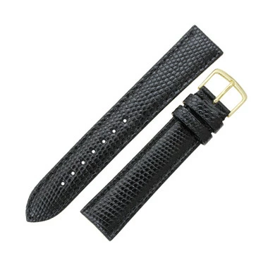 Hadley Roma Black 18mm Genuine Java Lizard Watch Band 7 7/16 Inch Length 2 Hadley Roma Black 18mm Genuine Java Lizard Watch Band 7 7/16 Inch Length - Image 2