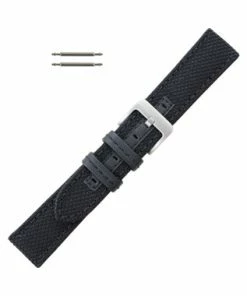 Hadley Roma Anti-Ballistic Material Watch Strap 18mm Black 7 3/4 Inch Length