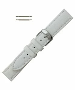 Hadley Roma 24mm White Genuine Lorica® Watch Band Hypo Allergenic 7 13/16 Inch Length