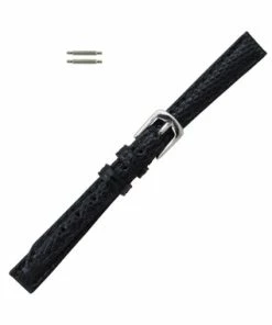 Hadley Roma Genuine Java Lizard 12mm Black Watch Band 6 5/8 Inch Length
