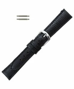 Cheap Watch Bands Store 34 Hadley Roma Genuine Java Lizard 15mm Black Watch Band 6 5/8 Inch Length