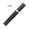 Hadley Roma Black 22mm Genuine Shark Watch Band 7 7/8 Inch Length