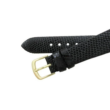 Hadley Roma Made To Fit Gucci® Cut Genuine Java Lizard 16mm Black Watch Band 7 7/16 Inch Length 4 Hadley Roma Made To Fit Gucci® Cut Genuine Java Lizard 16mm Black Watch Band 7 7/16 Inch Length - Image 4