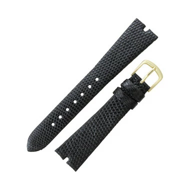 Hadley Roma Made To Fit Gucci® Cut Genuine Java Lizard 16mm Black Watch Band 7 7/16 Inch Length 2 Hadley Roma Made To Fit Gucci® Cut Genuine Java Lizard 16mm Black Watch Band 7 7/16 Inch Length - Image 2