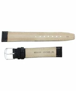 Hadley Roma 18mm Black Shrunken Grain Leather Watch Strap 8 3/8 Inch Length -Cheap Watch Bands Store IMG 13491 27505.1659442695