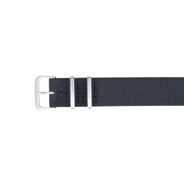 18mm Hadley Roma Nylon Watch Strap Black 11 11/16 Inch Length 2 18mm Hadley Roma Nylon Watch Strap Black 11 11/16 Inch Length - Image 2
