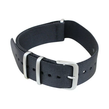 20mm Hadley Roma Nylon Watch Strap Black 11 11/16 Inch Length 4 20mm Hadley Roma Nylon Watch Strap Black 11 11/16 Inch Length - Image 4