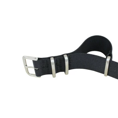 18mm Hadley Roma Nylon Watch Strap Black 11 11/16 Inch Length 3 18mm Hadley Roma Nylon Watch Strap Black 11 11/16 Inch Length - Image 3