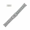 Hadley Roma Metal Watch Band Titanium Finish 18 To 22mm Expandable Ends 6 13/16 Inch Length