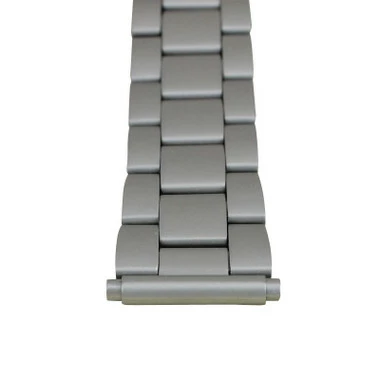 Hadley Roma Metal Watch Band Titanium Finish 18 To 22mm Expandable Ends 6 13/16 Inch Length 3 Hadley Roma Metal Watch Band Titanium Finish 18 To 22mm Expandable Ends 6 13/16 Inch Length - Image 3