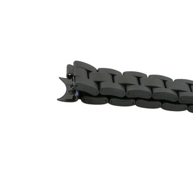 Hadley Roma Metal Watch Band Black Finish 20mm Curved Or Straight Ends 6 1/2 Inch Length 6 Hadley Roma Metal Watch Band Black Finish 20mm Curved Or Straight Ends 6 1/2 Inch Length - Image 6