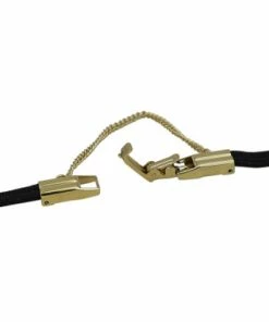 Metal Watch Band Ladies Black & Gold Color Cord Estate Series 6 3/4 Inch Length -Cheap Watch Bands Store IMG 1578F1 27231.1659442644