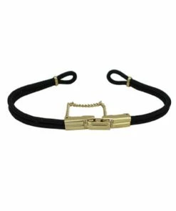 Metal Watch Band Ladies Black & Gold Color Cord Estate Series 6 3/4 Inch Length -Cheap Watch Bands Store IMG 1580F1 72300.1659442644