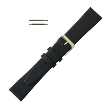 14mm Leather Watch Band Black Smooth Calf 6 1/2 Inch Length 1 14mm Leather Watch Band Black Smooth Calf 6 1/2 Inch Length