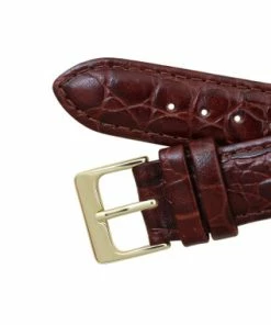Hadley Roma Leather Watch Band 19mm Brown Crocodile Grain 7 1/2 Inch Length -Cheap Watch Bands Store IMG 1925F1.6 34207.1659442653