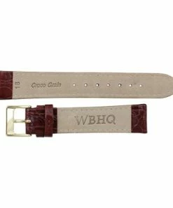 Hadley Roma Leather Watch Band 19mm Brown Crocodile Grain 7 1/2 Inch Length -Cheap Watch Bands Store IMG 1927F1.6 31882.1659442653