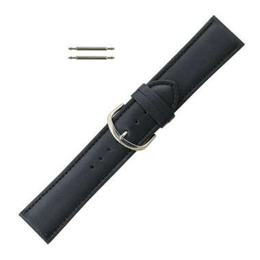 Leather Watch Band 24mm Black Leather Classic Grain Extra Wide Band 7 1/2 Inch Length 1 Leather Watch Band 24mm Black Leather Classic Grain Extra Wide Band 7 1/2 Inch Length