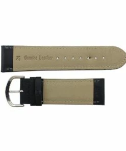 Leather Watch Band 24mm Black Leather Classic Grain Extra Wide Band 7 1/2 Inch Length 8 Leather Watch Band 24mm Black Leather Classic Grain Extra Wide Band 7 1/2 Inch Length -Cheap Watch Bands Store IMG 2207F1 46727.1659985999