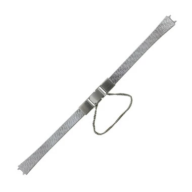 Metal Watch Band 10mm Silver Tone Stainless Steel Estate Series 6 3/4 Inch Length 1 Metal Watch Band 10mm Silver Tone Stainless Steel Estate Series 6 3/4 Inch Length