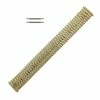 Hadley Roma Metal Watch Band 18 To 22mm Yellow Gold Tone Expansion Style 6 1/4 To 10 Inch Length