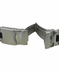 Silver Tone Stainless Steel 6 11/16 Inch Length Metal Watch Band With Black Accents 20mm 8 Silver Tone Stainless Steel 6 11/16 Inch Length Metal Watch Band With Black Accents 20mm -Cheap Watch Bands Store IMG 2746F1 26566.1659986014