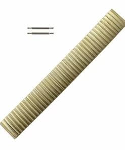 22mm Gold Tone Metal Expansion Band 6 1/2 To 8 1/4 Inch Length