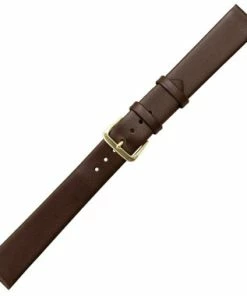 Watch Band 18mm Brown Leather Smooth Classic Calf 8 3/4 Inch Length