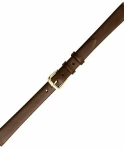 Watch Band 14mm Brown Leather Smooth Classic Calf 8 1/4 Inch Length