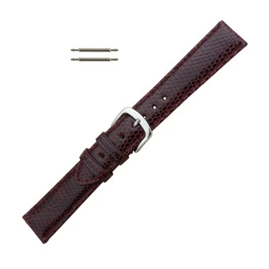 Hadley Roma Genuine Java Lizard 18mm Burgundy Watch Band 7 Inch Length 1 Hadley Roma Genuine Java Lizard 18mm Burgundy Watch Band 7 Inch Length