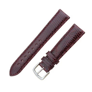 Hadley Roma Genuine Java Lizard 18mm Burgundy Watch Band 7 Inch Length 2 Hadley Roma Genuine Java Lizard 18mm Burgundy Watch Band 7 Inch Length - Image 2