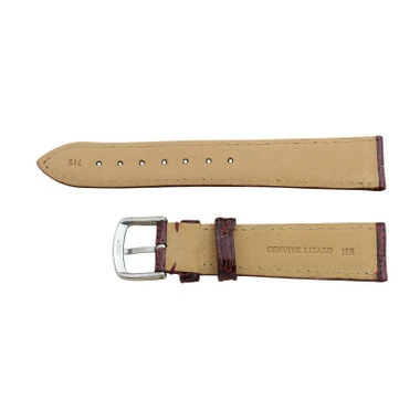Hadley Roma Genuine Java Lizard 18mm Burgundy Watch Band 7 Inch Length 3 Hadley Roma Genuine Java Lizard 18mm Burgundy Watch Band 7 Inch Length - Image 3