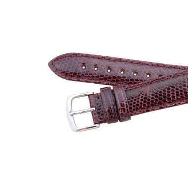 Hadley Roma Genuine Java Lizard 18mm Burgundy Watch Band 7 Inch Length 4 Hadley Roma Genuine Java Lizard 18mm Burgundy Watch Band 7 Inch Length - Image 4