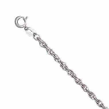 10K White Gold, Replacement Rope Chain, .5mm 2 10K White Gold, Replacement Rope Chain, .5mm - Image 2