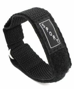Black Nylon Watch Strap Velcro® Style Sport Band 16mm 8 1/2 Inch Length