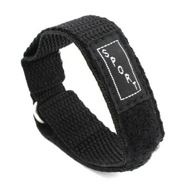 Black Nylon Watch Strap Velcro® Style Sport Band 16mm 8 1/2 Inch Length 1 Black Nylon Watch Strap Velcro® Style Sport Band 16mm 8 1/2 Inch Length