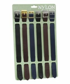 Nylon Watch Band Assortment Men's Solid Color 18mm Straps 10 5/8 Inch Length