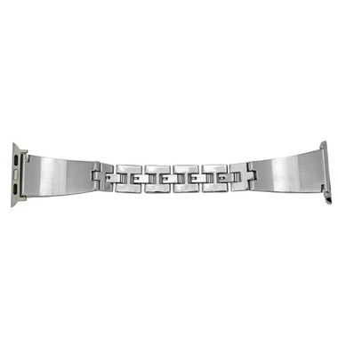 Crystal Encrusted Silver Tone Stainless Steel Watch Band Made To Fit 42mm Apple® Watch 3 Crystal Encrusted Silver Tone Stainless Steel Watch Band Made To Fit 42mm Apple® Watch - Image 3