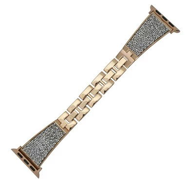 Crystal Encrusted Rose Gold Tone Stainless Steel Watch Band Made To Fit 42mm Apple® Watch 1 Crystal Encrusted Rose Gold Tone Stainless Steel Watch Band Made To Fit 42mm Apple® Watch