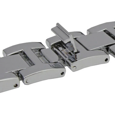 Silver Tone Stainless Steel With Leather Weave Watch Band Made To Fit 38mm Apple® Watch 3 Silver Tone Stainless Steel With Leather Weave Watch Band Made To Fit 38mm Apple® Watch - Image 3