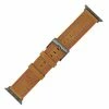 Brown Triple Stitched Leather Watch Band Made To Fit 42mm Apple® Smart Watch