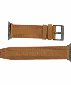 Brown Triple Stitched Leather Watch Band Made To Fit 38mm Apple® Smart Watch -Cheap Watch Bands Store apple watch band 5122 38photo2 70570.1659986040