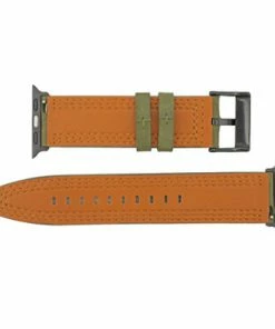 Olive Green Triple Stitched Leather Watch Band Made To Fit 42mm Apple® Smart Watch -Cheap Watch Bands Store apple watch band 5123 38photo3 86771.1659986040