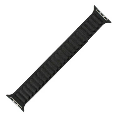 Magnetic Black Leather Watch Band Made To Fit 38mm Apple® Watch 1 Magnetic Black Leather Watch Band Made To Fit 38mm Apple® Watch