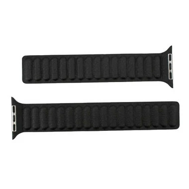 Magnetic Black Leather Watch Band Made To Fit 38mm Apple® Watch 2 Magnetic Black Leather Watch Band Made To Fit 38mm Apple® Watch - Image 2