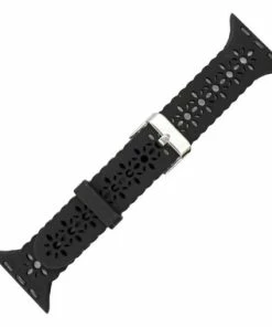 Black Lace Silicon Watch Band Made To Fit 38mm AppleĀ® Watch
