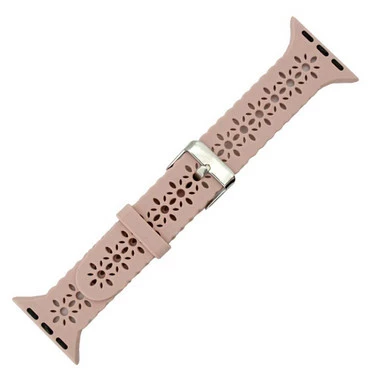 Pink Lace Silicon Watch Band Made To Fit 38mm Apple® Watch 1 Pink Lace Silicon Watch Band Made To Fit 38mm Apple® Watch
