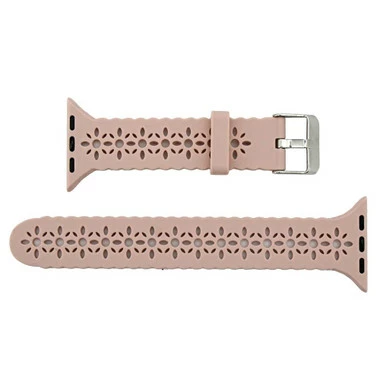 Pink Lace Silicon Watch Band Made To Fit 38mm Apple® Watch 2 Pink Lace Silicon Watch Band Made To Fit 38mm Apple® Watch - Image 2