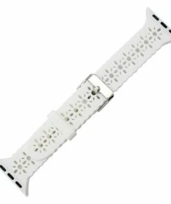 White Lace Silicon Watch Band Made To Fit 42mm Apple® Watch