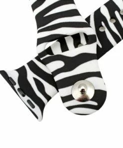 Printed Zebra Pattern Silicon Watch Band Made To Fit 42mm Apple® Watch -Cheap Watch Bands Store apple watch band 5151 38photo3 19404.1659986041