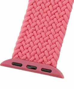 Pink Braided Nylon Elastic Watch Band Made To Fit 42mm Apple® Watch -Cheap Watch Bands Store apple watch band 5166 38photo2 68161.1659986042